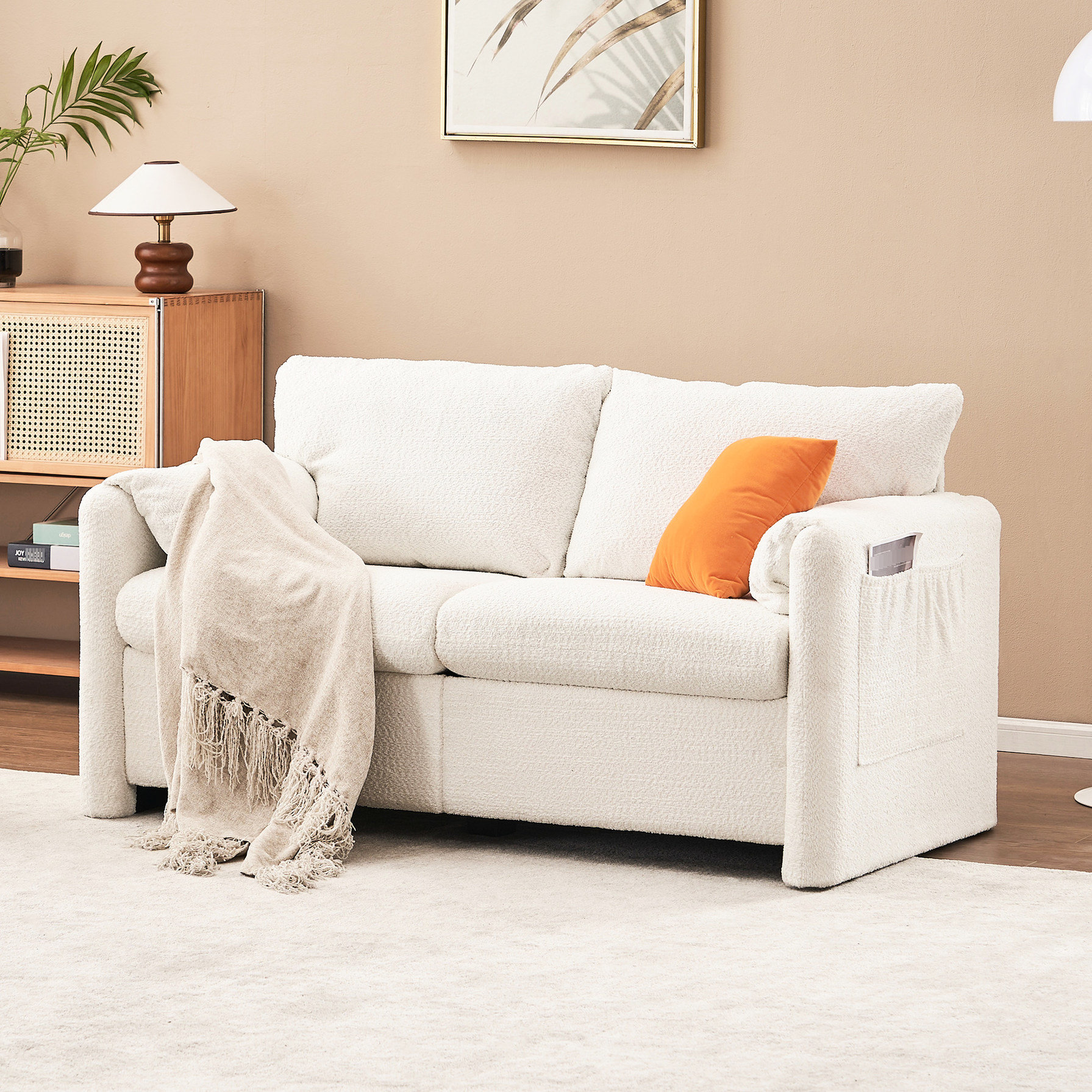 Latitude Run® 2 In White With Chenille Upholstery And Stable High Foam ...