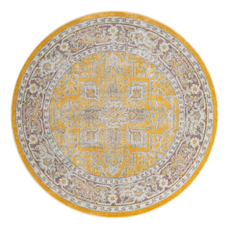 Folmar Oriental Indoor Rug, Round 5'5"