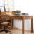 Burlywood Rectangular Solid Wood with 3 drawers desk-989718857