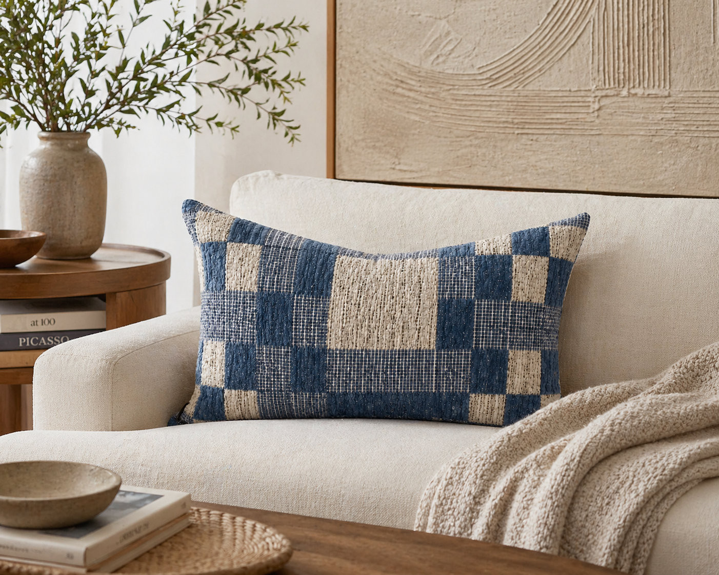 Langdon 24" x 14" Throw Pillow, Royal