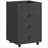 Cabinets, HOMCOM 3-Drawer Home Office Storage with Removable Tray | Rolling Under Desk Printer Stand | Black | Melamine-Coated Particle Board-1234299711