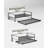 Daybed With Trundle, Farmhouse Daybed Frame With Sliding Barn Door Headboard And Charging Station & LED Light For Bedroom And Guest Room