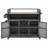 Tranquil 52.8"W Wicker Outdoor Grill Cart With Extended Table Top-1549010197