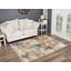 Tapis abstrait orange / beige / bleu Dovidio-467388269