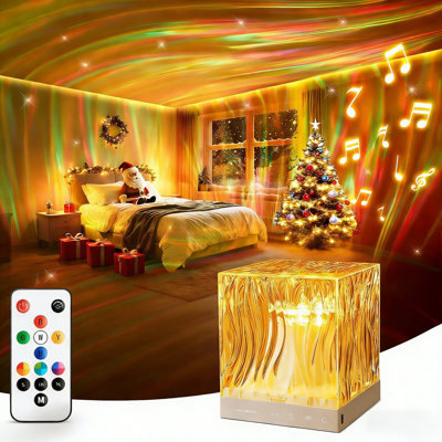 Northern Lights Projector With White Noise & Bluetooth Music - Remote Control Aurora Light For Bedroom, Christmas Gifts For Teens, 18 Colours Ambient Room Decor, Sound Machine & Sleep Aid