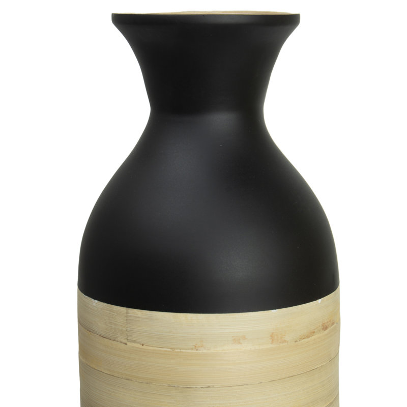 Hauts vases de plancher en bambou Dylon, H 31 po x l 8 po x P 8 po, Naturel, 1