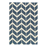 Canvello Handmade Blue Modern Hand Knotted Rug - 4' X 6'