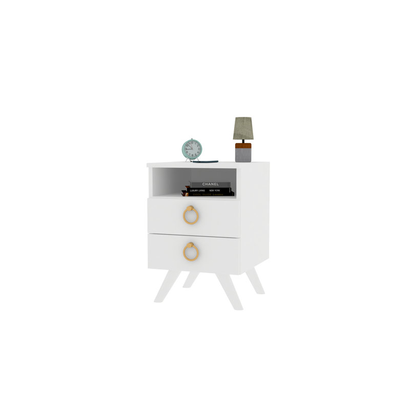 Tidewood 40cm W Manufactured Wood Bedside Table