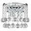 2-Light Dimmable Crystal Chrome Flush Mount Wall Light