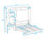Grand lit escamotable avec armoire de rangement et éclairage DEL-1401233800