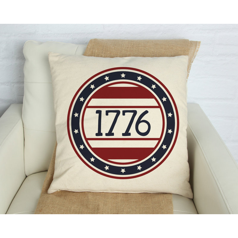  1776 Independence Day Cotton Pillow Cover