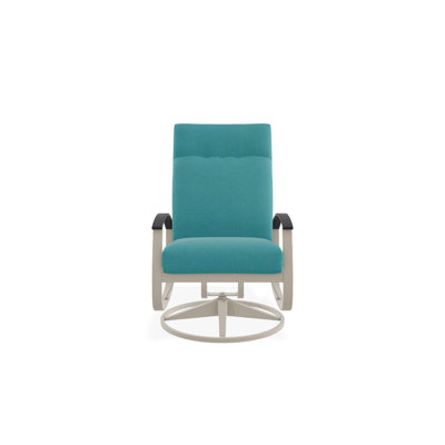 Chaise berçante pivotante réglable avec coussins Askar