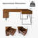 Alfons L-Shaped Lift Top Cane Executive Desk With Built-In Outlets