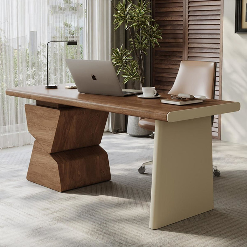 Bureau en bois massif à panneaux multiples pour une utilisation à la maison dans le bureau, 29.53"H*55.12"W*27.56"D