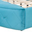 Lit plateforme tapissier en velours avec tête de lit à oreilles, 1 grand tiroir et 2 tabourets de rangement latéraux-967246888