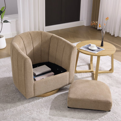 Chaise de salle à manger pivotante en tonneau Chensolle