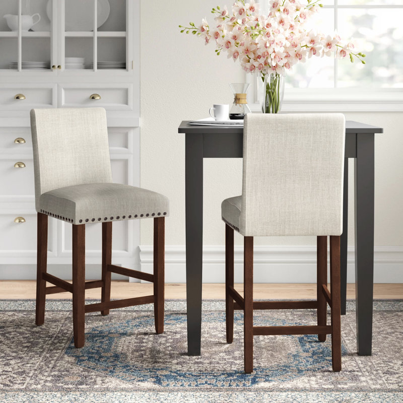 Tabouret de bar et de comptoir Bagnell, Taupe, Tabouret de bar (assise de 30 po de hauteur)