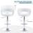 Modern PU Leather Swivel Adjustable Barstool with Hollow Back and Arms, Upholstered Airlift Counter Height Bar Chair for Kitchen Dining-115227952-115227954