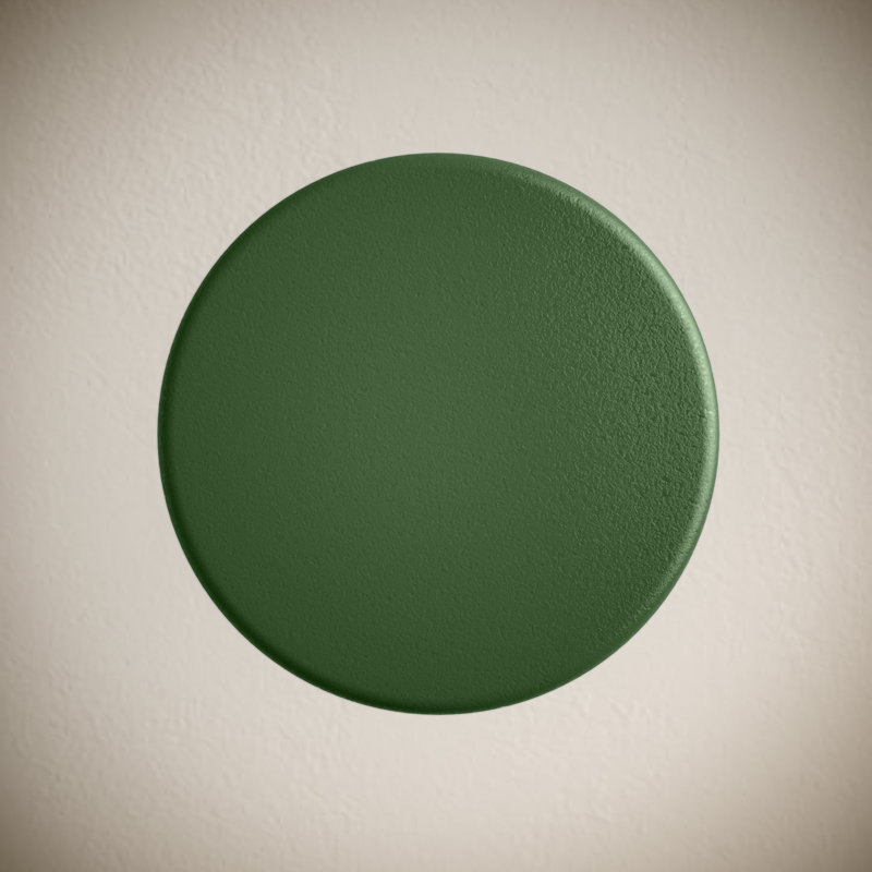 Lisse Concrete Bathroom Sink Non-Overflow Pop Up Drain , Matte Royal Green