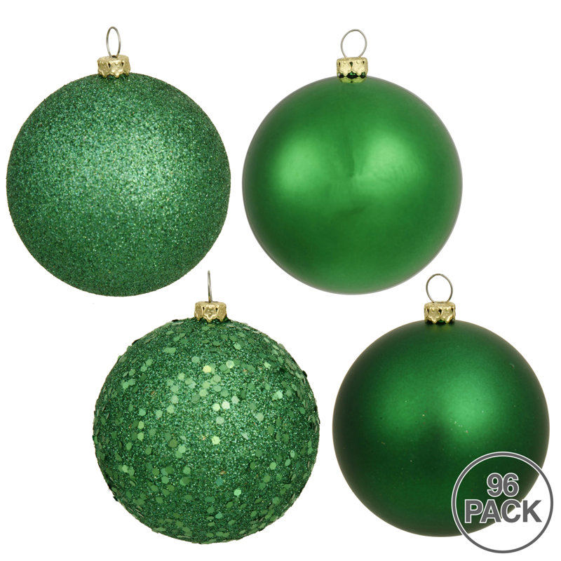 Ornement boule Vickerman, Vert, H 8 po x l 8 po x P 8 po, 4