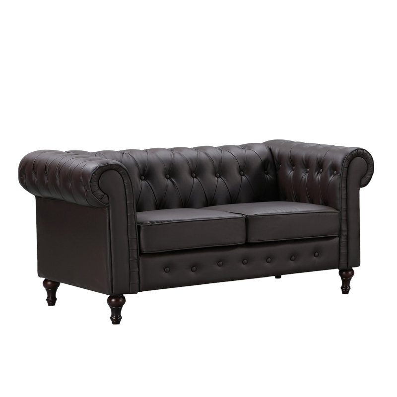 Marzano 2 Seater Faux Leather Sofa, Brown