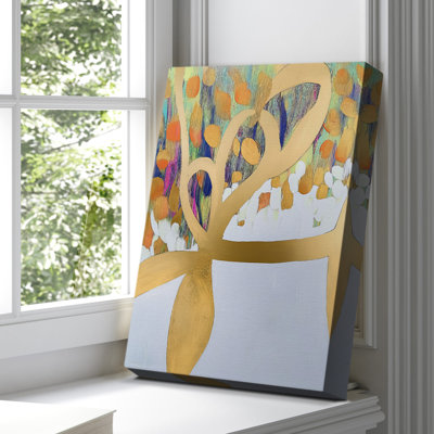 Toile tendue avec châssis abstrait XXV - prêt à être accroché 