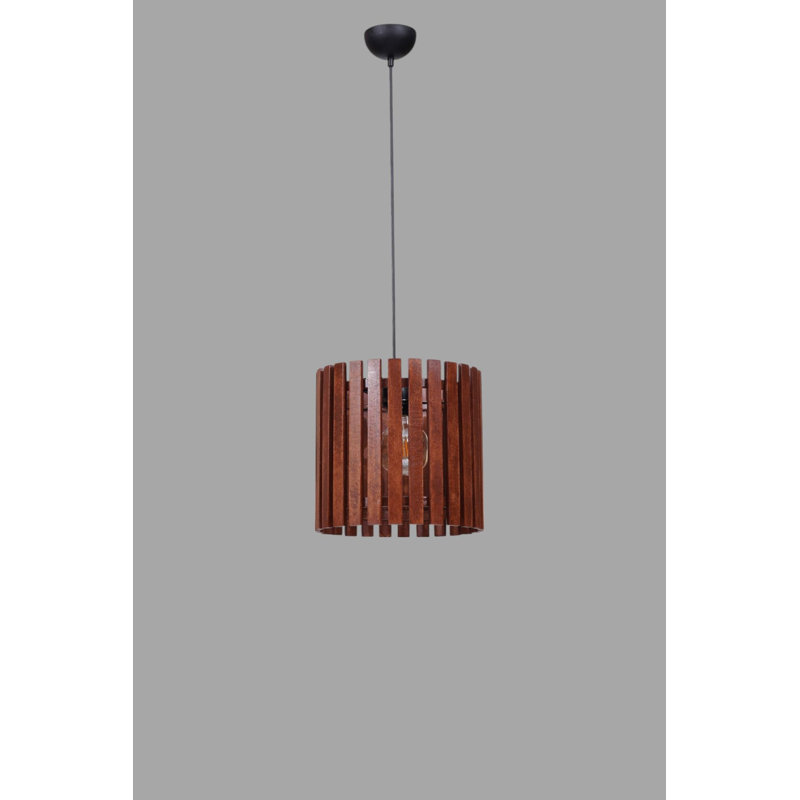 Lustre, Noyer / noir, H 31,44 po x l 11,79 po x P 11,79 po