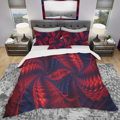 Ensemble de housse de couette en microfibre mauve moderne et contemporaine