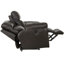 Ensemble de salon inclinable en cuir véritable 2 pièces