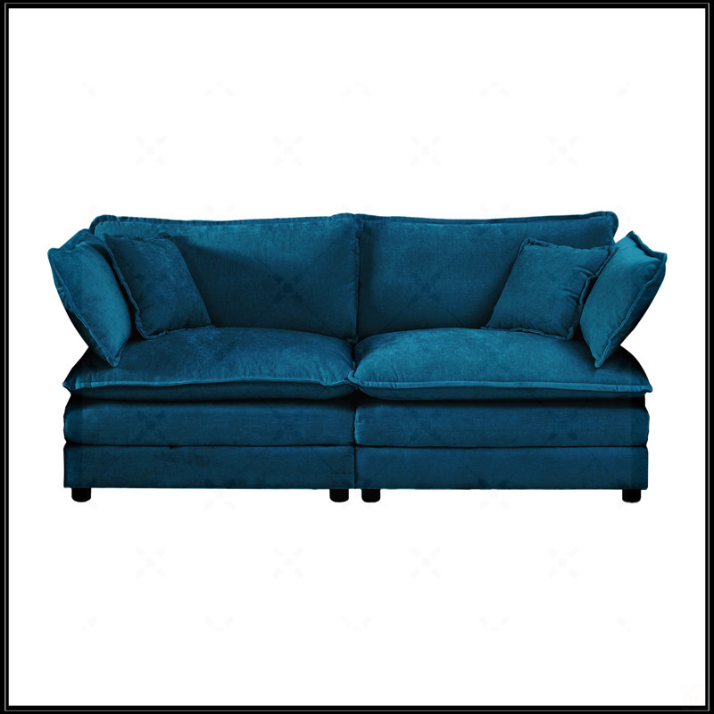 Ensemble de canapé 3 pièces, Bleu