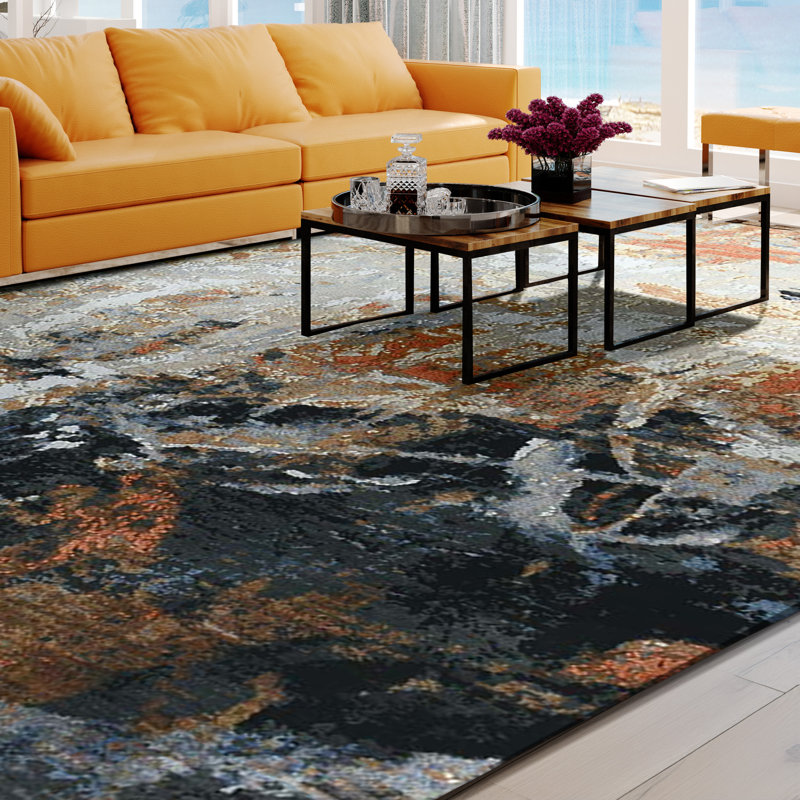 Abstract Area Rug, Rectangle 4' x 6'