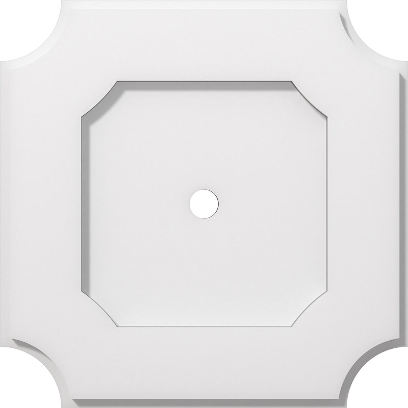 Médaillon de plafond contemporain en PVC de qualité architecturale 14 po x P 1 po x P 8 1/4 po x P 1 po