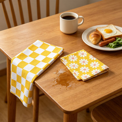 Weave Kitchen Towel 2 Pack, Highly Absorbent Lint Free Drying Cloth For Kitchen Counter And Glass, 23.6x15.7in Multicolor