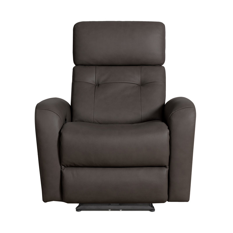 Fauteuil inclinable électrique en cuir véritable Emaad, Brun