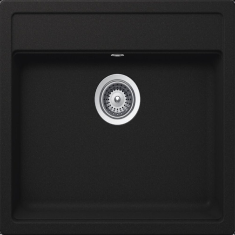 Nemo Single Bowl Inset Kitchen Sink, Onyx, 57" L x 51" W x 29" H