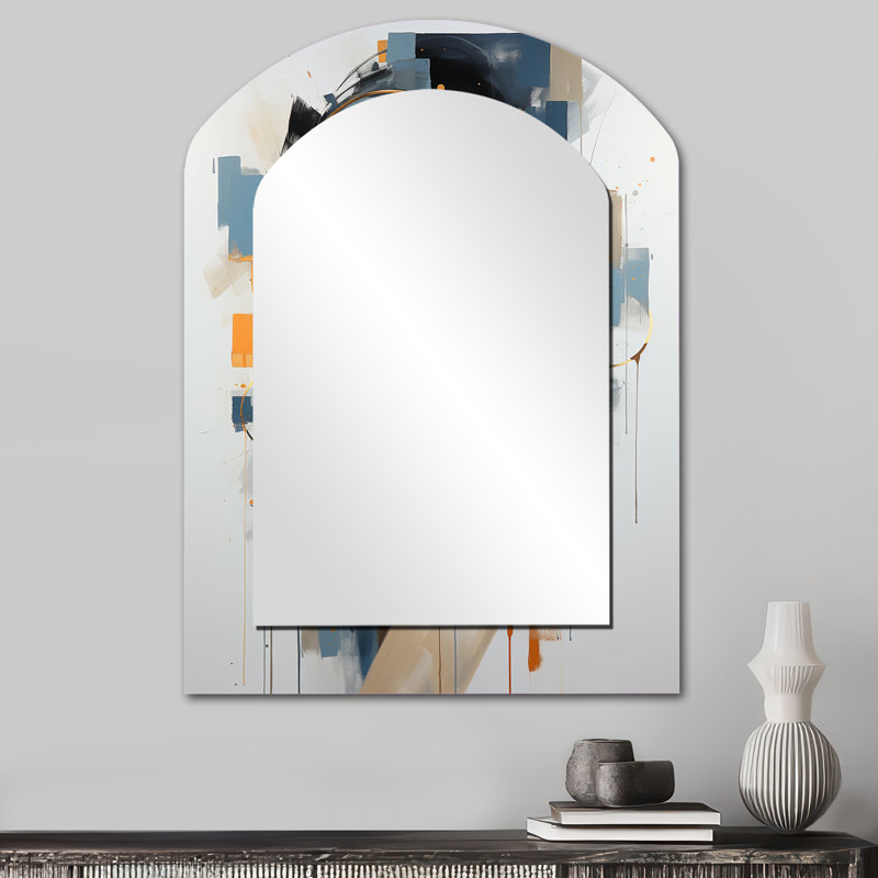 Valentino Fashion Portrait II - Large Arched Wall Mirror On Metal, 34" x 25"