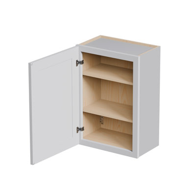 Petites armoires de salle de bain, armoire de rangement en bois massif au-dessus de la toilette, organisateurs muraux avec porte et tablettes à un shaker, assemblage facile pour la cuisine, la salle de lavage, le coin (l 12 po x P 12 po x H 30 po)