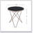 Black Glass Top Round Table