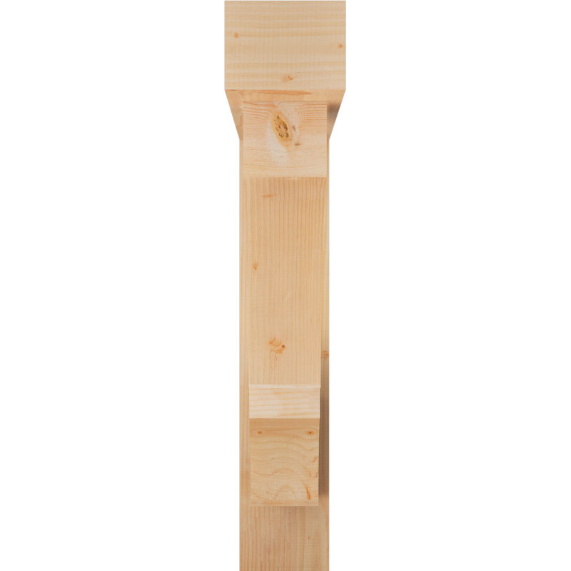 Support de bloc Balboa avec entretoise décalée, 42 x 42, Sapin Douglas de l 7 1/2 (lisse)