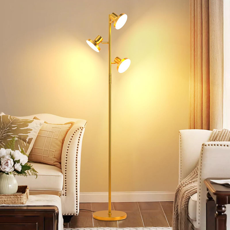Lampe sur pied à DEL 36W, Brun