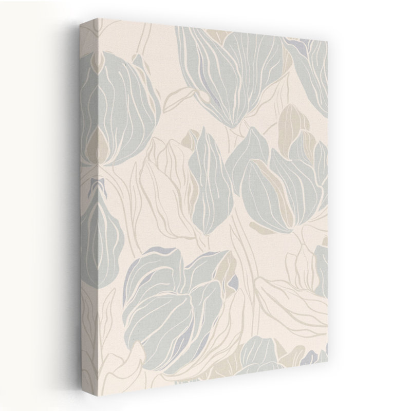 Art contemporain contemporain, tulipe sereine moderne, art mural, H 24 po x l 16 po