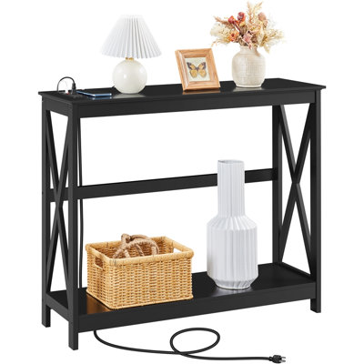 40'' W Console Table with USB Ports and Outlets
