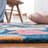 Alhambra Floral Handmade Tufted Wool Blue/Pink Area Rug-972527386