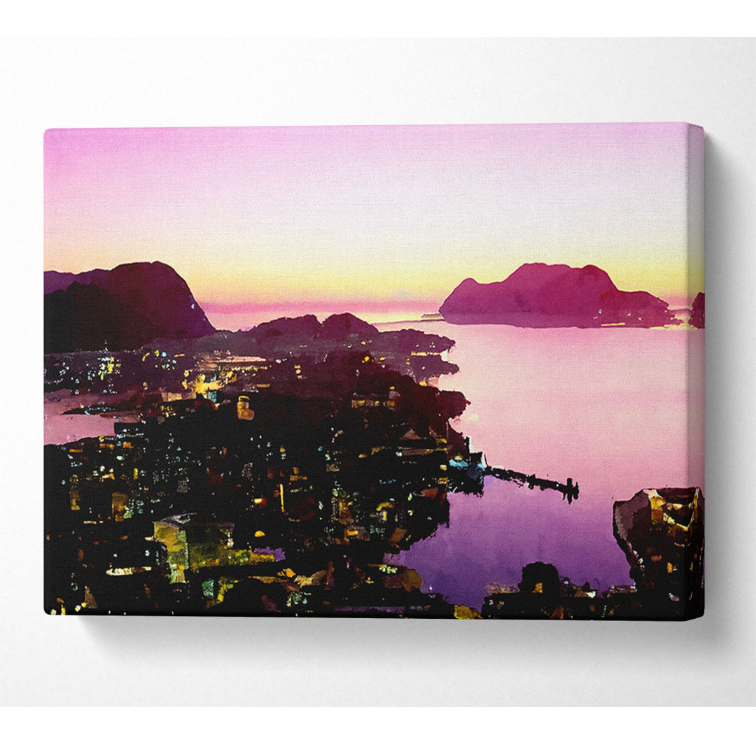 Lilac City Ocean - Leinwanddrucke auf Leinwand