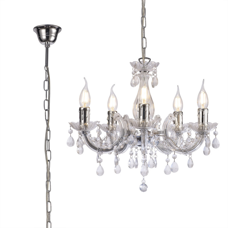 Grantham 5 - Light Candle Style Chandelier