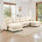 Braegger Modular Sectional Sofa with Chenille Fabric and Tufted Backrest Design-117093340-128718060