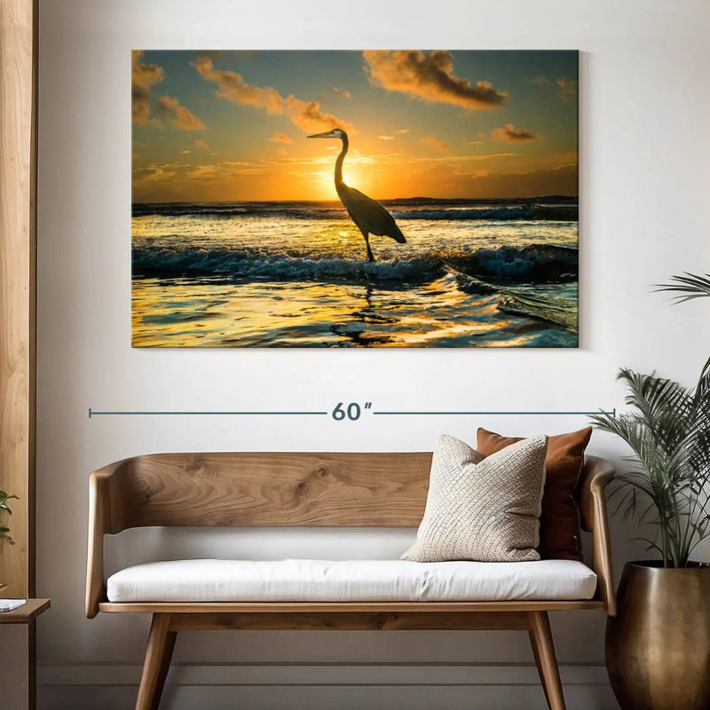 Brampt Sunset Bird, 34" H x 51" W