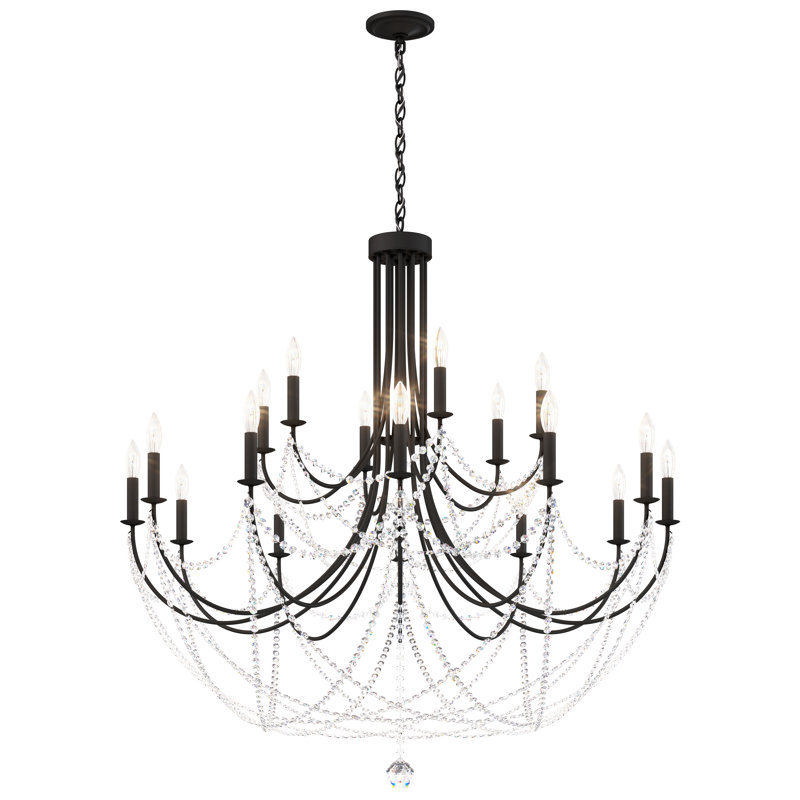 Verdana 18 - Light Chandelier, Black
