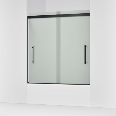 Pleat Frameless Sliding Bath Door