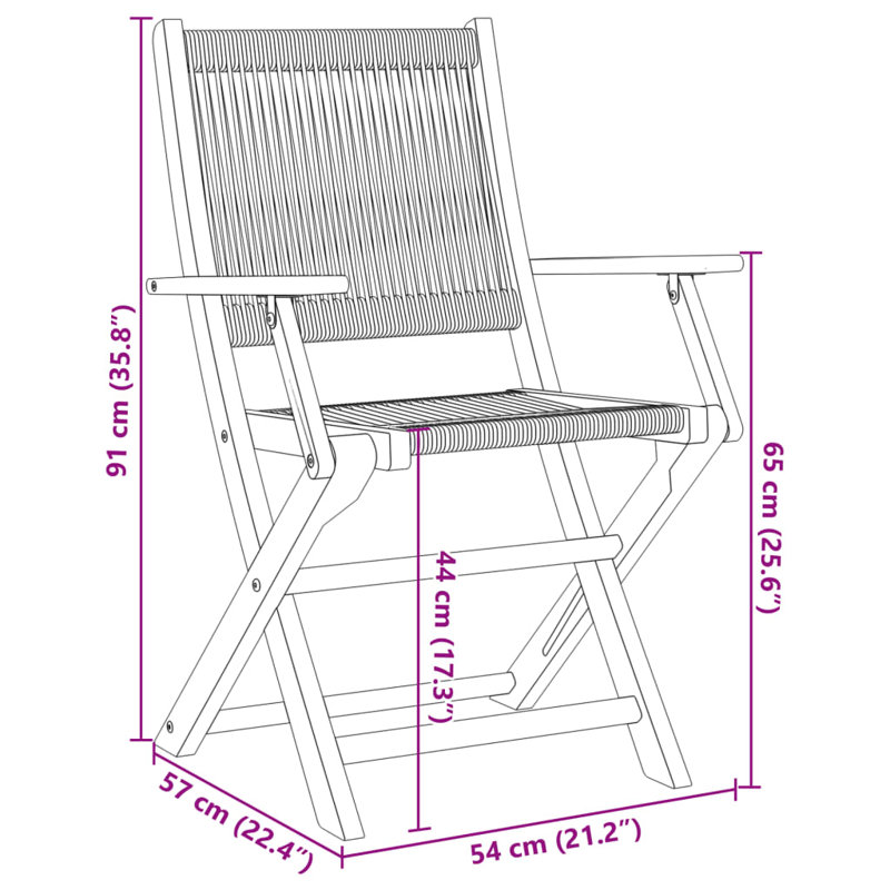 Meyzieu Patio Dining Accent Chair, Black